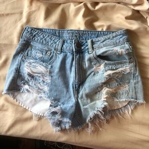 American Eagle Ripped Jean Shorts